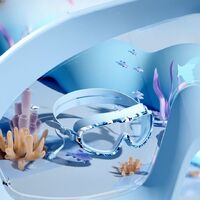 Очки для плавания детские водонепроницаемые с защитой от запотевания, комплект с берушами, футляром и шапочкой, 2603-YU