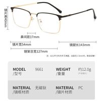 Очки металлические с защитой от синего света 9661-2-GT