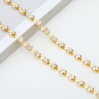 Metal non-slip chain, with rhinestones, for glasses and masks GA079