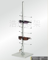Glasses desk stand with 6 slots and lock HD604