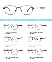 Металлическая оправа с дужками из материала TR-90 MR1005