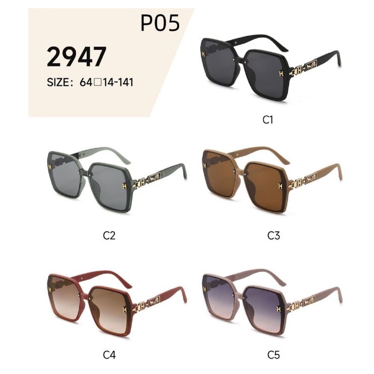 Polarized metal + TR90 sunglasses P05KY 2947