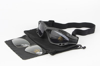 Черные очки с защитой от ветра и песка с двойными линзами 20320