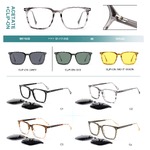 Plastic acetate frame + polarized clip-on Big City M1104S