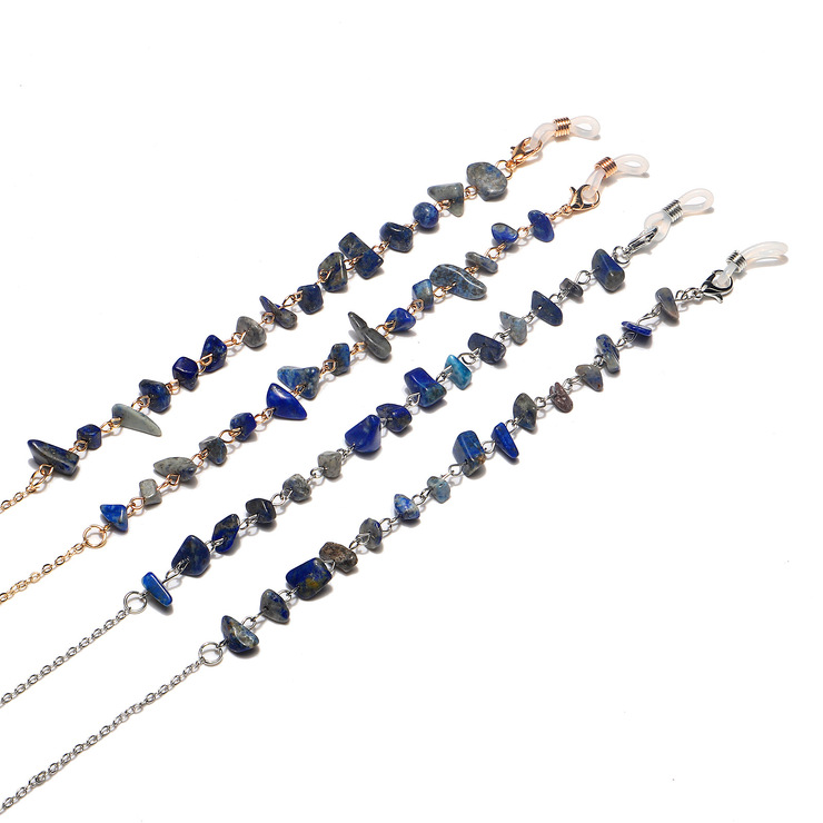 Цепочка для очков из натурального бирюзового камня GL1205