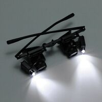 Binocular magnifier with backlight, magnifying glass with head mount 9892A-IIP-XX, magnification: 25Х