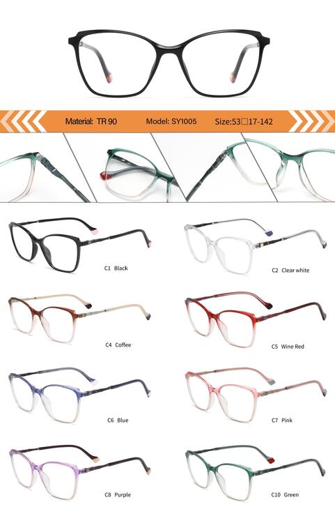 Plastic TR90 frame for women with spring hinges SY1005-DA