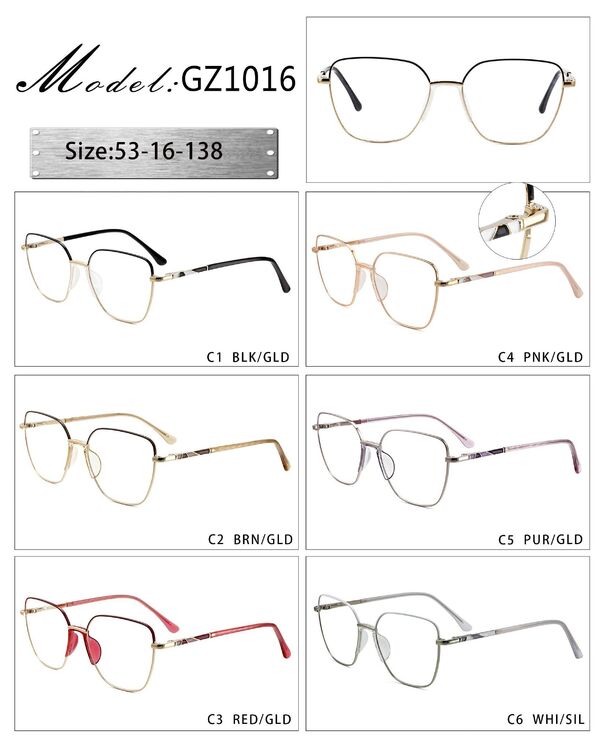 Оправа металлическая с мягким носоупором и флексом GZ1016-DA