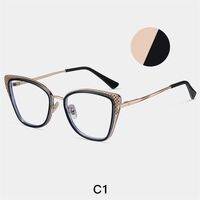 Combined frame (metal + TR90) or glasses with blue light protection, with spring hinges FA87261