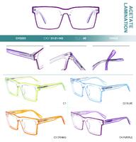 Plastic frames for glasses, acetate lamination Big City CH3203