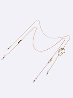 Набор из двух цепочек для очков с жемчугом и рисовыми бусинами GM102