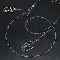 Металлическая нескользящая цепочка, с подвеской маска, для очков и масок GL732