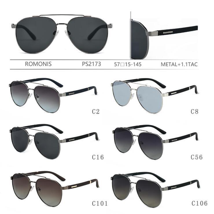 Polarized metal sunglasses for men Romonis PS2173-R