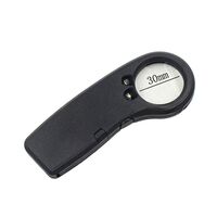Portable pocket magnifier with backlight and UV light 21012-A, diameter: 30 mm, magnification: 30X