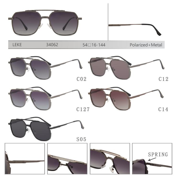 Polarized metal sunglasses for women Leke LK34062