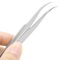 Set of 3 stainless steel tweezers with a PVC case TS-9803