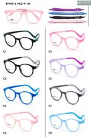 TR90 plastic eyeglasses frame for kids with silicone temple with memory (replaces spring hinge) + rubber band BY96012