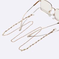 Металлическая нескользящая цепочка золотого цвета, с бусинами, для очков и масок GL1617