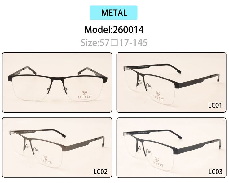 Nylor metal eyeglasses frame for men with spring hinges 260014 (item in stock)