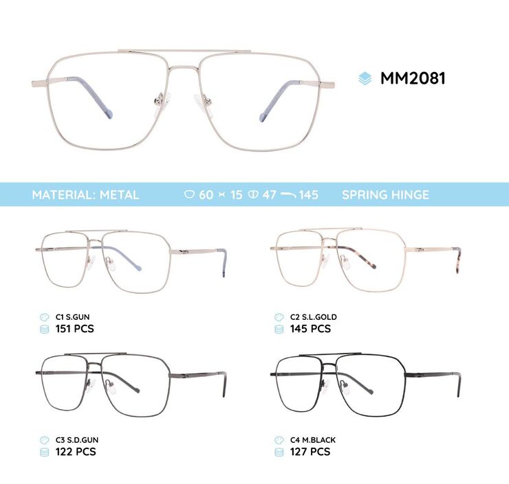 Metal men's frame for glasses MM2081