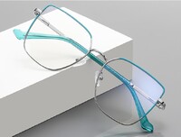 Fashion lady's mirror  frame metal blue blocker for glasses MORE 3061