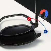 Оправа пластиковая TR90/PC + комплект из 5 поляризационных солнцезащитных насадок (клипон) на магните + кожаная сумка El Dorado EL2363