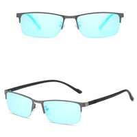 Blue Block metal glasses with blue light protection for colorblind people 1693