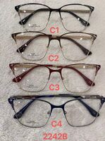 Metal frame for glasses with spring hinges 2242B