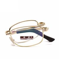 Очки металлические бифокальные складные для чтения 2020双光 с футляром, диоптрии от +1.00 до +4.00, РМЦ=62-64