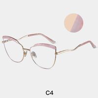 Combined frame (metal + TR90) or glasses with blue light protection, with spring hinges FA87278