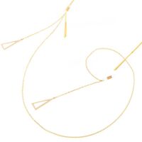 Металлическая нескользящая цепочка золотого цвета, с подвеской в виде треугольника, для очков и масок GL284