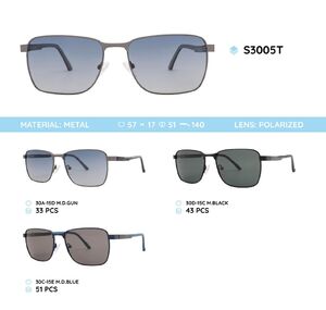 Metal frame polarized sunglasses S3005T
