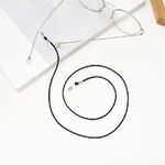 Кожаная нескользящая цепочка черного цвета, для очков и масок GA016