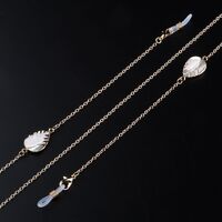 Металлическая нескользящая цепочка золотого цвета, подвеска в виде ракушки, для очков и масок GL944