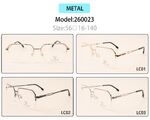 Nylor metal eyeglasses frame for men with spring hinges 260023 (item in stock)