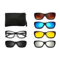 El Dorado frames with polarized sunshades set (clip-on) on magnet 2349 (5 pieces) 