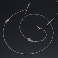 Gold-colored metal non-slip chain, with pineapple, for glasses and masks GL516