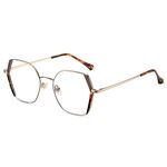 Combined frame (metal + TR90) or glasses with blue light protection, with spring hinges FA87259