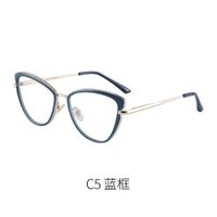 Combined frame (metal + TR90) or glasses with blue light protection, with spring hinges FA87087