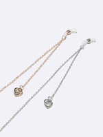 Набор из двух цепочек для очков красочных бусин и серебряных GM114