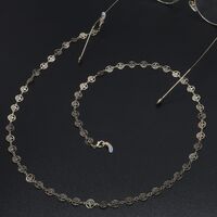 Металлическая нескользящая цепочка золотого цвета, из меди в форме дерева жизни, для очков и масок GL523