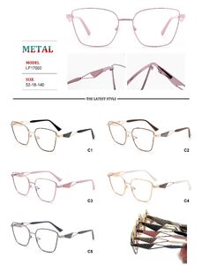 Metal frames for glasses with spring hinges for women Big City LF17002