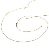 Металлическая нескользящая цепочка золотого цвета, с очками и усами, для очков и масок GL033