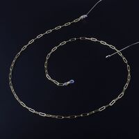 Gold-colored metal non-slip chain, for glasses and masks GL960