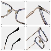 Combined frame (metal + TR90) or glasses with blue light protection, with spring hinges FA87257