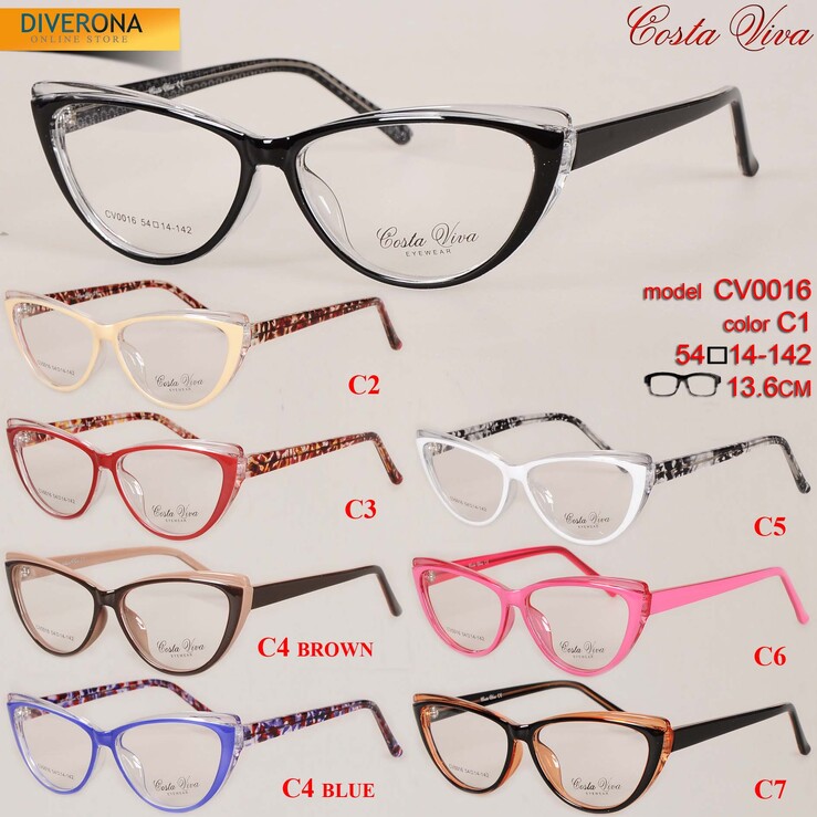 Plastic eyeglass frames Costa Viva CV0016