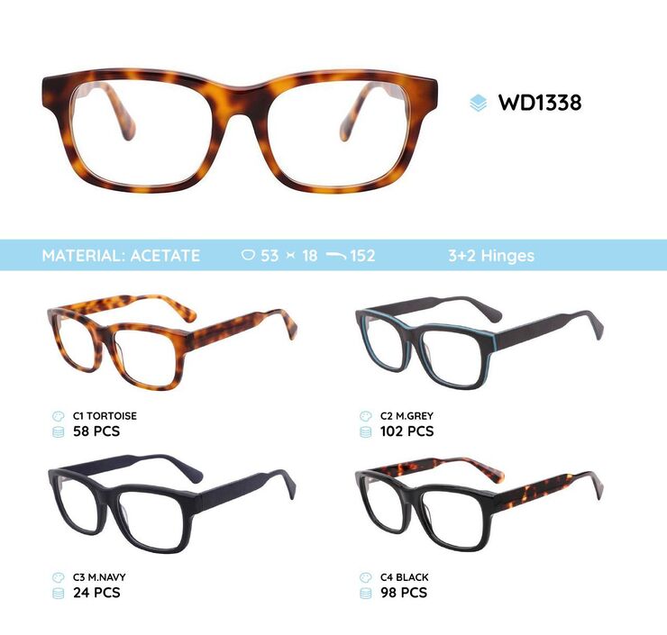 Plastic frames for glasses acetate material WD1338