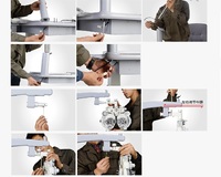 Рабочее место офтальмолога, комбинированный стол + кресло C-200A, столешница 880*500 мм 