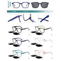 Plastic acetate frame for kids with spring hinges + polarized clip-on Big City BC2204S