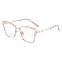 Combined frame (metal + TR90) or glasses with blue light protection, with spring hinges FA87068